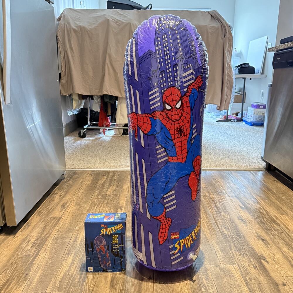 Marvel Spiderman Bop Bag Punching Bag Inflatable for kids 34.5 Inches -Tested